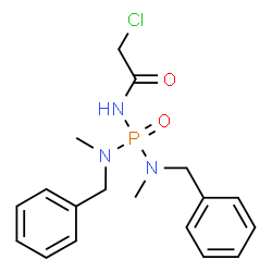 ChemSpider 2D Image | N-{Bis[benzyl(methyl)amino]phosphoryl}-2-chloroacetamide | C18H23ClN3O2P