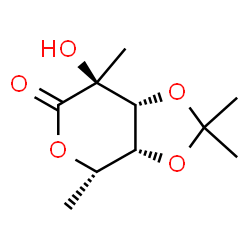 ChemSpider 2D Image | (3aR,4S,7S,7aR)-7-Hydroxy-2,2,4,7-tetramethyltetrahydro-6H-[1,3]dioxolo[4,5-c]pyran-6-one | C10H16O5