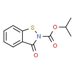 ChemSpider 2D Image | Isopropyl 3-oxo-1,2-benzothiazole-2(3H)-carboxylate | C11H11NO3S