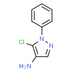 ChemSpider 2D Image | 5-Chloro-1-phenyl-1H-pyrazol-4-amine | C9H8ClN3