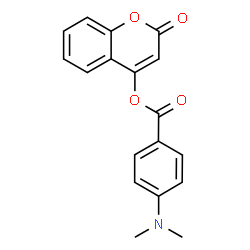 ChemSpider 2D Image | 2-Oxo-2H-chromen-4-yl 4-(dimethylamino)benzoate | C18H15NO4