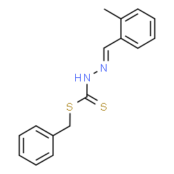 ChemSpider 2D Image | Benzyl (2E)-2-(2-methylbenzylidene)hydrazinecarbodithioate | C16H16N2S2