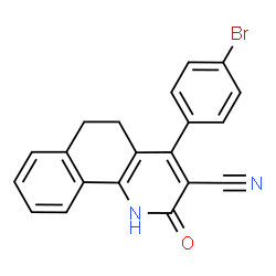ChemSpider 2D Image | 4-(4-Bromophenyl)-2-oxo-1,2,5,6-tetrahydrobenzo[h]quinoline-3-carbonitrile | C20H13BrN2O