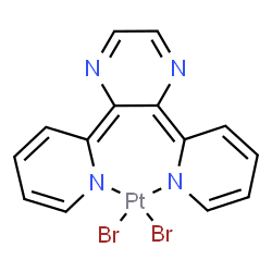 ChemSpider 2D Image | Dibromo[2,3-di(2(1H)-pyridinylidene-kappaN)-2,3-dihydropyrazinato(2-)]platinum | C14H10Br2N4Pt