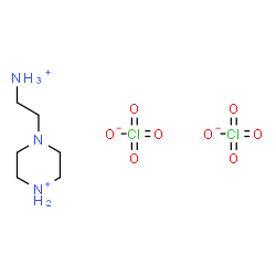 ChemSpider 2D Image | 4-(2-Ammonioethyl)piperazin-1-ium diperchlorate | C6H17Cl2N3O8