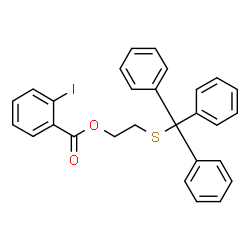 ChemSpider 2D Image | 2-(Tritylsulfanyl)ethyl 2-iodobenzoate | C28H23IO2S