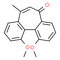 ChemSpider 2D Image | 1,11-Dimethoxy-7-methyl-5H-dibenzo[a,c][7]annulen-5-one | C18H16O3