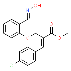 ChemSpider 2D Image | Methyl (2E)-3-(4-chlorophenyl)-2-({2-[(E)-(hydroxyimino)methyl]phenoxy}methyl)acrylate | C18H16ClNO4