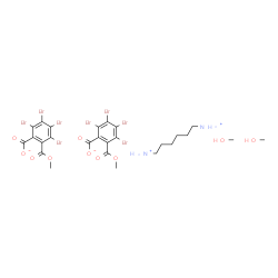 ChemSpider 2D Image | 1,6-Hexanediaminium 2,3,4,5-tetrabromo-6-(methoxycarbonyl)benzoate - methanol (1:2:2) | C26H32Br8N2O10
