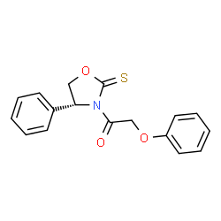 ChemSpider 2D Image | 2-Phenoxy-1-[(4R)-4-phenyl-2-thioxo-1,3-oxazolidin-3-yl]ethanone | C17H15NO3S