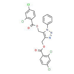 ChemSpider 2D Image | (1-Phenyl-1H-1,2,3-triazole-4,5-diyl)bis(methylene) bis(2,4-dichlorobenzoate) | C24H15Cl4N3O4