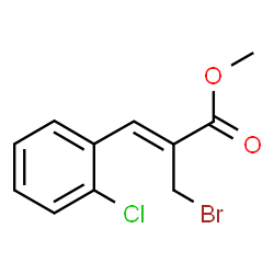 ChemSpider 2D Image | Methyl (2Z)-2-(bromomethyl)-3-(2-chlorophenyl)acrylate | C11H10BrClO2
