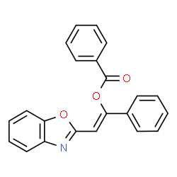 ChemSpider 2D Image | (Z)-2-(1,3-Benzoxazol-2-yl)-1-phenylvinyl benzoate | C22H15NO3