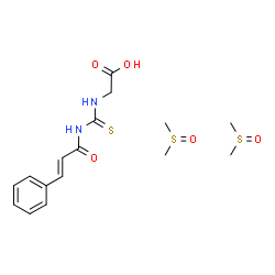 ChemSpider 2D Image | N-{[(2E)-3-Phenyl-2-propenoyl]carbamothioyl}glycine - (methylsulfinyl)methane (1:2) | C16H24N2O5S3