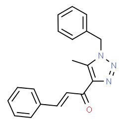 ChemSpider 2D Image | (2E)-1-(1-Benzyl-5-methyl-1H-1,2,3-triazol-4-yl)-3-phenyl-2-propen-1-one | C19H17N3O