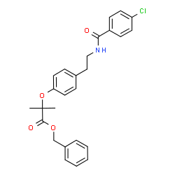 ChemSpider 2D Image | Benzyl 2-(4-{2-[(4-chlorobenzoyl)amino]ethyl}phenoxy)-2-methylpropanoate | C26H26ClNO4