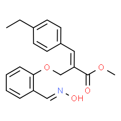 ChemSpider 2D Image | Methyl (2E)-3-(4-ethylphenyl)-2-({2-[(E)-(hydroxyimino)methyl]phenoxy}methyl)acrylate | C20H21NO4