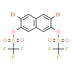 ChemSpider 2D Image | 3,6-Dibromo-2,7-naphthalenediyl bis(trifluoromethanesulfonate) | C12H4Br2F6O6S2