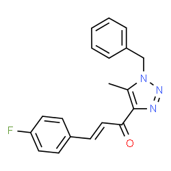 ChemSpider 2D Image | (2E)-1-(1-Benzyl-5-methyl-1H-1,2,3-triazol-4-yl)-3-(4-fluorophenyl)-2-propen-1-one | C19H16FN3O