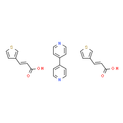 ChemSpider 2D Image | (2E)-3-(3-Thienyl)acrylic acid - 4,4'-bipyridine (2:1) | C24H20N2O4S2