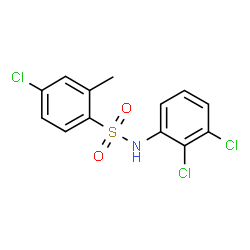 ChemSpider 2D Image | 4-Chloro-N-(2,3-dichlorophenyl)-2-methylbenzenesulfonamide | C13H10Cl3NO2S