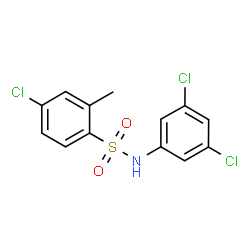 ChemSpider 2D Image | 4-Chloro-N-(3,5-dichlorophenyl)-2-methylbenzenesulfonamide | C13H10Cl3NO2S