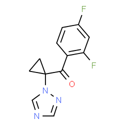 ChemSpider 2D Image | (2,4-Difluorophenyl)[1-(1H-1,2,4-triazol-1-yl)cyclopropyl]methanone | C12H9F2N3O