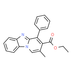 ChemSpider 2D Image | Ethyl 2-methyl-4-phenylpyrido[1,2-a]benzimidazole-3-carboxylate | C21H18N2O2