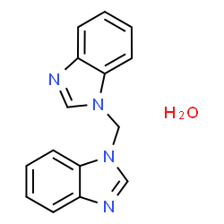 ChemSpider 2D Image | 1,1'-Methylenebis-1H-benzimidazole hydrate (1:1) | C15H14N4O