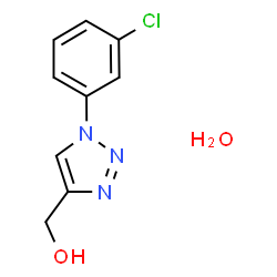 ChemSpider 2D Image | [1-(3-Chlorophenyl)-1H-1,2,3-triazol-4-yl]methanol hydrate (1:1) | C9H10ClN3O2