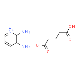 ChemSpider 2D Image | 2,3-Diaminopyridinium 4-carboxybutanoate | C10H15N3O4