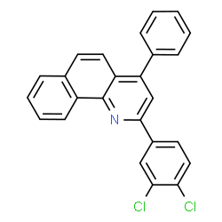 ChemSpider 2D Image | 2-(3,4-Dichlorophenyl)-4-phenylbenzo[h]quinoline | C25H15Cl2N
