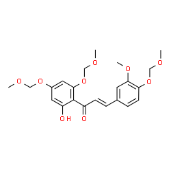ChemSpider 2D Image | (2E)-1-[2-Hydroxy-4,6-bis(methoxymethoxy)phenyl]-3-[3-methoxy-4-(methoxymethoxy)phenyl]-2-propen-1-one | C22H26O9