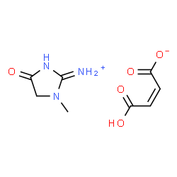 ChemSpider 2D Image | 1-Methyl-4-oxo-4,5-dihydro-1H-imidazol-2-aminium (2Z)-3-carboxyacrylate | C8H11N3O5