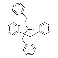 ChemSpider 2D Image | 1,3,3-Tribenzyl-1,3-dihydro-2H-indol-2-one | C29H25NO