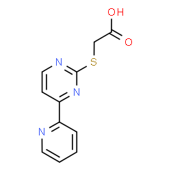 ChemSpider 2D Image | {[4-(2-Pyridinyl)-2-pyrimidinyl]sulfanyl}acetic acid | C11H9N3O2S