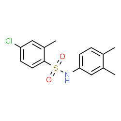 ChemSpider 2D Image | 4-Chloro-N-(3,4-dimethylphenyl)-2-methylbenzenesulfonamide | C15H16ClNO2S