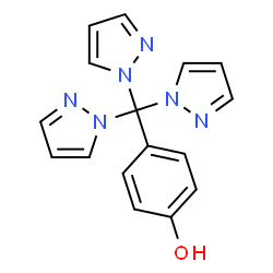 ChemSpider 2D Image | 4-(Tri-1H-pyrazol-1-ylmethyl)phenol | C16H14N6O