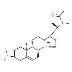 ChemSpider 2D Image | N-[(3beta,8alpha,9beta,10alpha,13alpha,14beta,17alpha,20R)-3-(Dimethylamino)pregn-5-en-20-yl]-N-methylacetamide | C26H44N2O