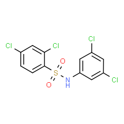 ChemSpider 2D Image | 2,4-Dichloro-N-(3,5-dichlorophenyl)benzenesulfonamide | C12H7Cl4NO2S