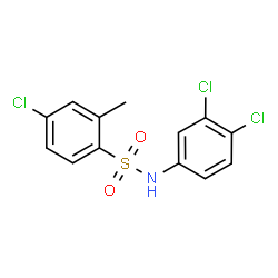 ChemSpider 2D Image | 4-Chloro-N-(3,4-dichlorophenyl)-2-methylbenzenesulfonamide | C13H10Cl3NO2S