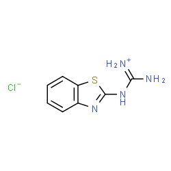 ChemSpider 2D Image | (1,3-Benzothiazol-2-ylamino)(imino)methanaminium chloride | C8H9ClN4S