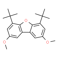 ChemSpider 2D Image | 2,8-Dimethoxy-4,6-bis(2-methyl-2-propanyl)dibenzo[b,d]furan | C22H28O3