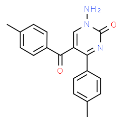 ChemSpider 2D Image | 1-Amino-5-(4-methylbenzoyl)-4-(4-methylphenyl)-2(1H)-pyrimidinone | C19H17N3O2