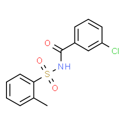 ChemSpider 2D Image | 3-Chloro-N-[(2-methylphenyl)sulfonyl]benzamide | C14H12ClNO3S