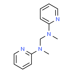 ChemSpider 2D Image | N,N'-Dimethyl-N,N'-di(2-pyridinyl)methanediamine | C13H16N4
