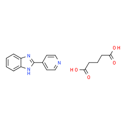 ChemSpider 2D Image | Pentanedioic acid - 2-(4-pyridinyl)-1H-benzimidazole (1:1) | C17H17N3O4