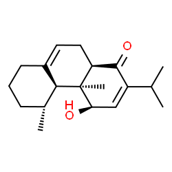 ChemSpider 2D Image | (4R,4aS,4bS,5R,10aR)-4-Hydroxy-2-isopropyl-4a,5-dimethyl-4a,4b,5,6,7,8,10,10a-octahydro-1(4H)-phenanthrenone | C19H28O2