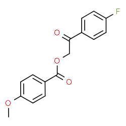 ChemSpider 2D Image | 2-(4-Fluorophenyl)-2-oxoethyl 4-methoxybenzoate | C16H13FO4