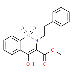 ChemSpider 2D Image | Methyl 4-hydroxy-2-(2-phenylethyl)-2H-1,2-benzothiazine-3-carboxylate 1,1-dioxide | C18H17NO5S